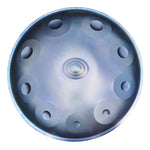 Handpan re mineur 9 note dore, frequence 432hz, frequence 440hz, hang drum, instrument musique, bleu